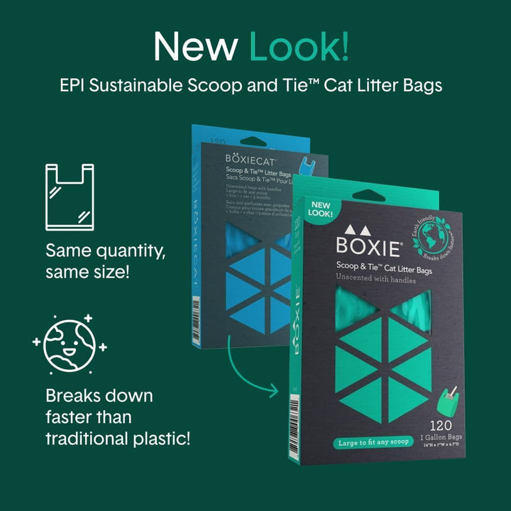 Boxie® Sustainable Scoop & Tie™ Bags for Pet Waste, - 120 Count (Pack of 1)