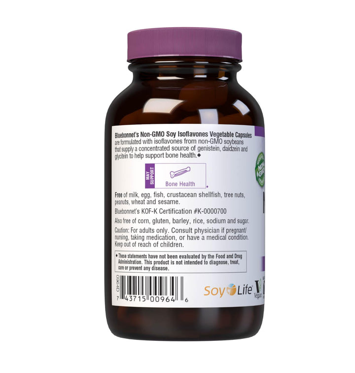 Bluebonnet Nutrition Non-GMO Soy Isoflavones, Bone Health*, Vegan, Kosher Parve, Gluten-Free, 60 Vegetable Capsules, 60 Servings