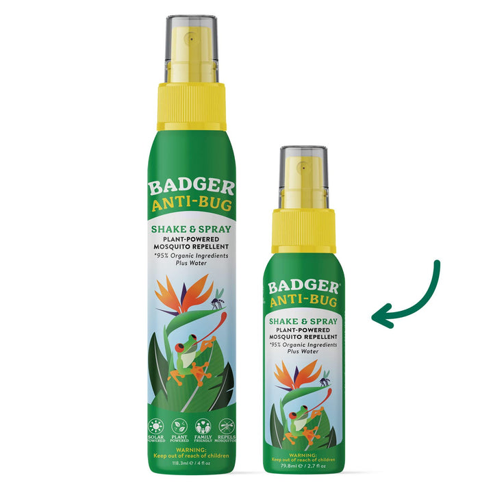 - Anti-Bug Shake & Spray, DEET-Free Natural Bug Spray, Eco-Friendly, Certified Organic Mosquito Spray, Great for Kids, Insect Repellent, 2.7 Fl Oz