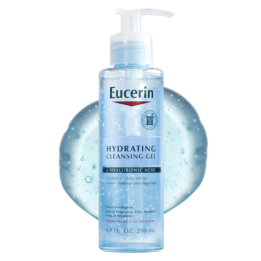 Hydrating Cleansing Gel, Daily Facial Cleanser Formulated with Hyaluronic Acid, 6.8 Fl Oz