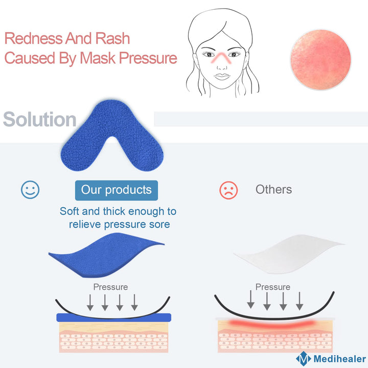 12 Pack Nose Pads- Comfort Nose Pad for Avoiding Leaks, Red Mark, Pressure on Nose Bridge, Can Be Trimmed, Great Value Supplies