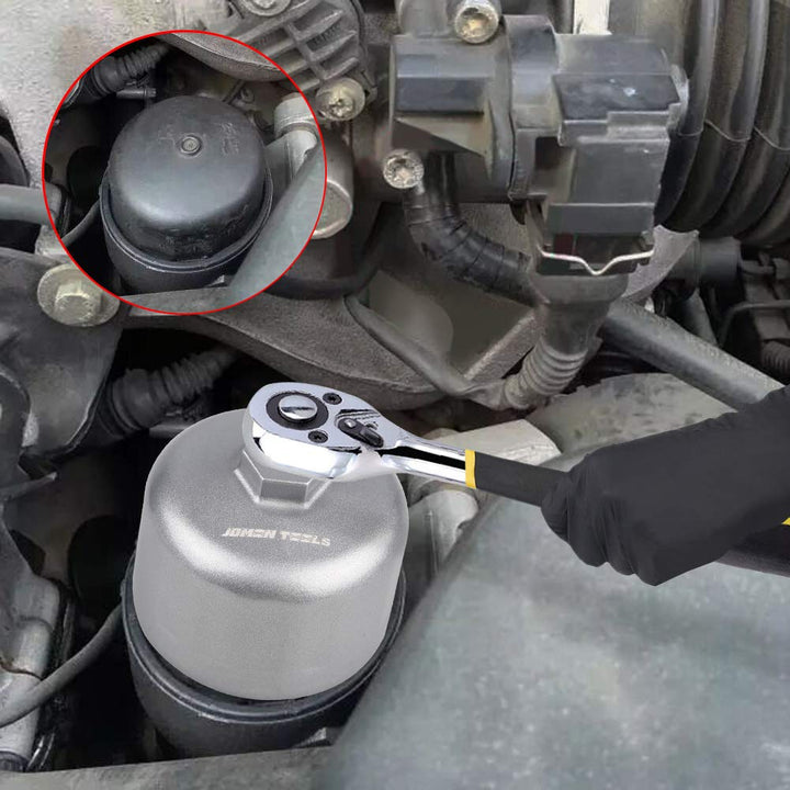 86mm 16 Flute Oil Filter Wrench Compatible with Volvo and BMW-Cartridge Style Housing Caps