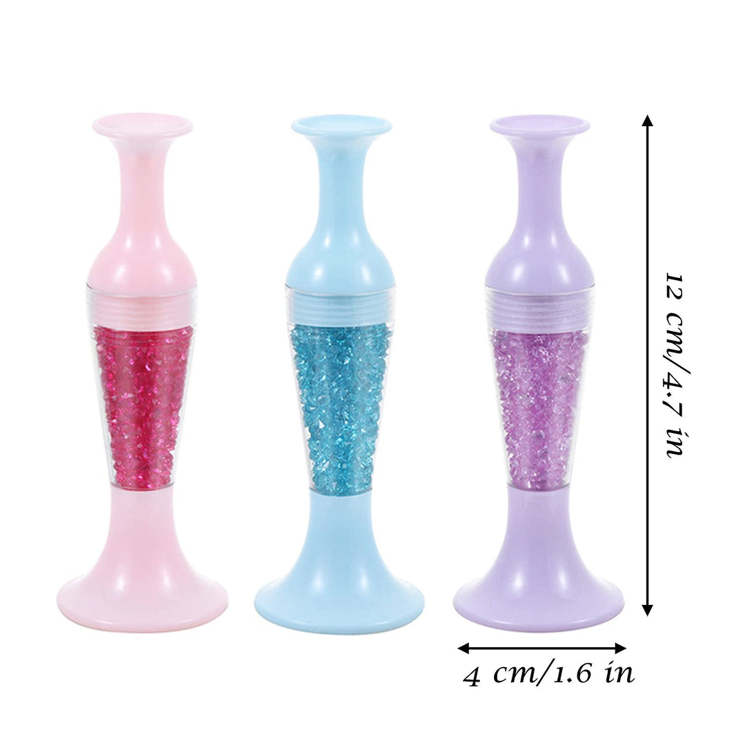 6 Pcs Diamond Painting Pen, Creative Flower Pot Shape Point Drill Pen, 5D Diamond Painting Tools for DIY Crafts, Diamond Paintings, Sewing, Cross Stitch, Nail Art Decoration (Blue, Pink, Purple)