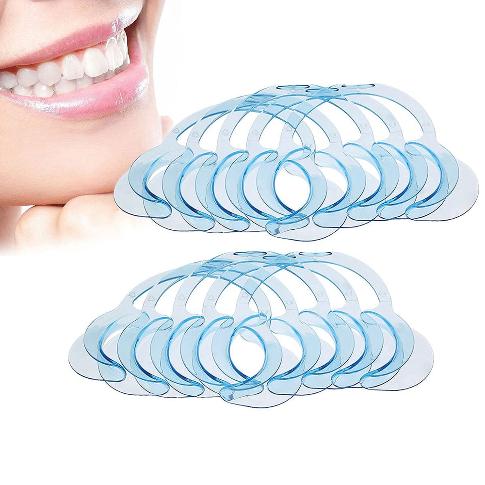 10 Pieces (Size M) C-Shape Cheek Retractor, Disposable Mouth Opener for Dental Teeth Whitening Mouth Guard or Speak Out Game