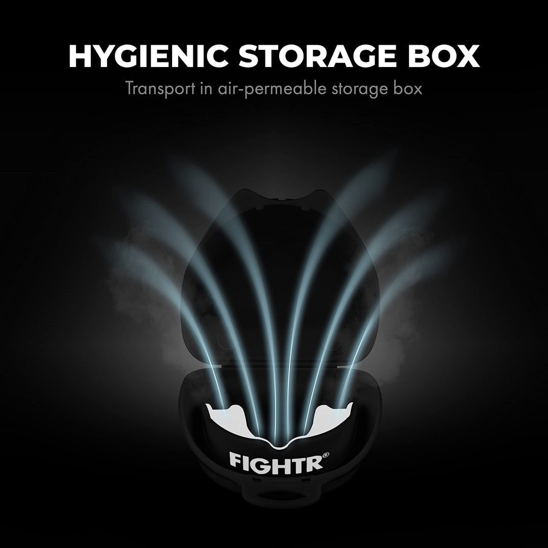® Premium Mouth Guard - for Excellent Breathing & Easy to fit | Sports Mouth Guard for Boxing, MMA, Football, Lacrosse, Hockey and Other Sports | incl. hygienic Box