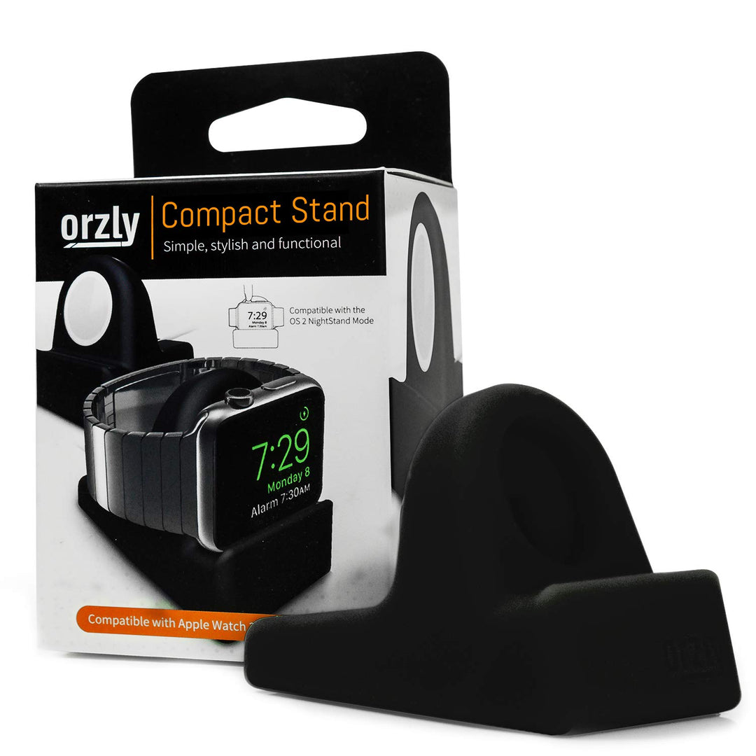 Elegant Apple Watch Charger Stand Apple Watch for All Series Ultra 49mm 2025 Series 10 46/42mm 9/8/7 45/ 41mm SE2/SE/6/5/4 44/40mm 3/2/1 42/38mm Durable TPU - Gift Boxed - Black
