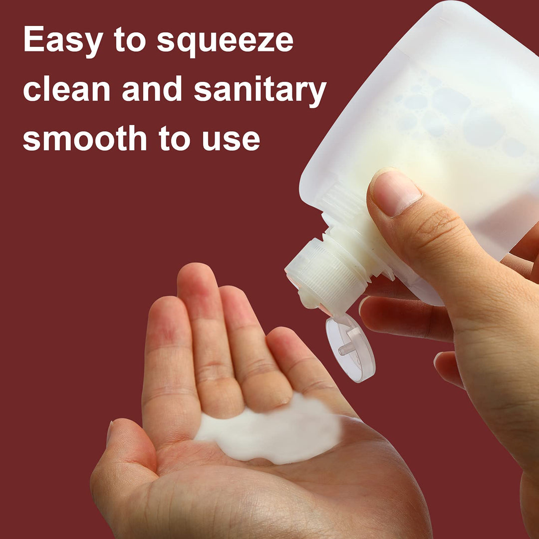 12 Pieces 100ml Leakproof Travel Pouches for toiletries Bulk Travel Size Refillable Squeeze Pouches Containers TSA Approved Empty Stand Up Pouch for Lotion Shampoo Liquids 3.4oz