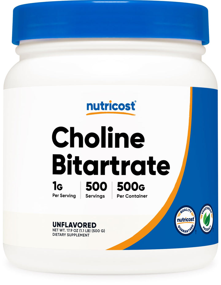 Pure Choline Bitartrate Powder 500 Grams