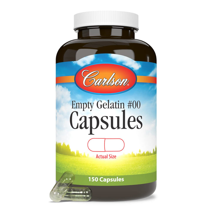 - Empty Gelatin #00 Capsules, Easy to Separate & Fill, 150 capsules