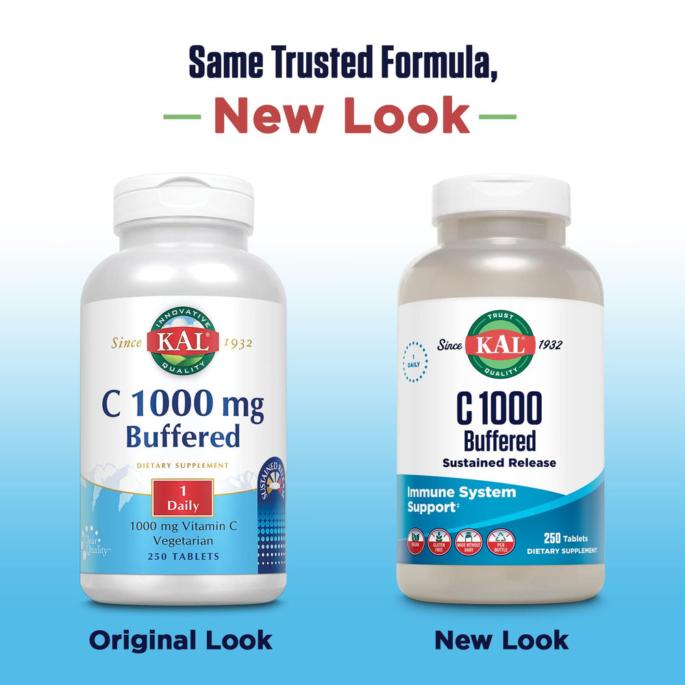 C-1000 Buffered Sustained Release Tablets, 1000 mg, 250 Count