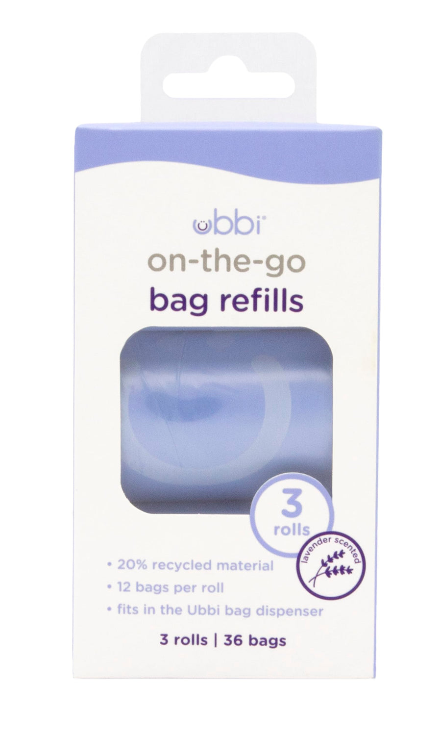 On-the-Go Refill Bags, Lavender Scented, Value Pack of 36, Baby On The Go Diapering Essentials