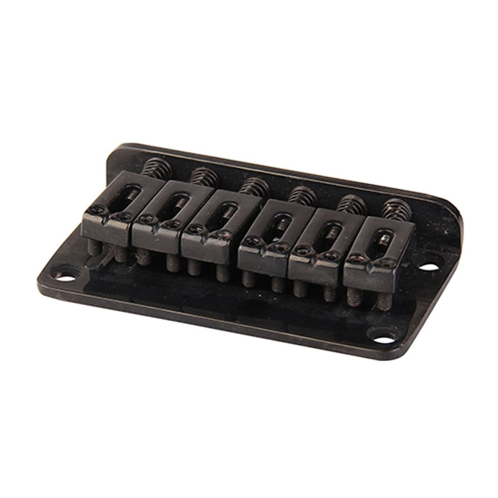 52.5mm Fixed Hardtail Bridge for 6 String Fender Strat Tele Electric Guitar, Black