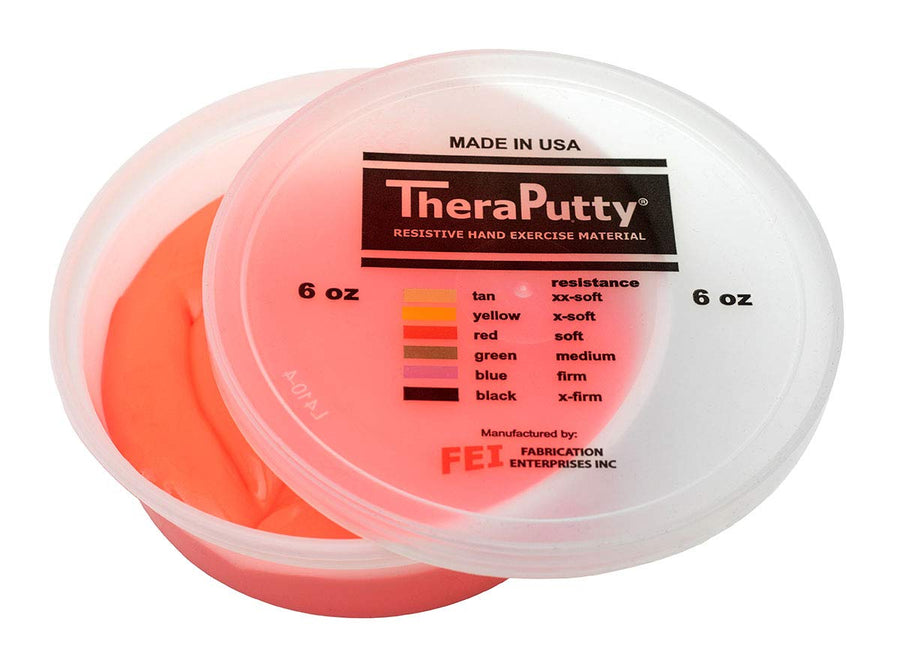 (180ml, Red: Soft) - TheraPutty Standard Exercise Putty, Red: Soft, 180ml