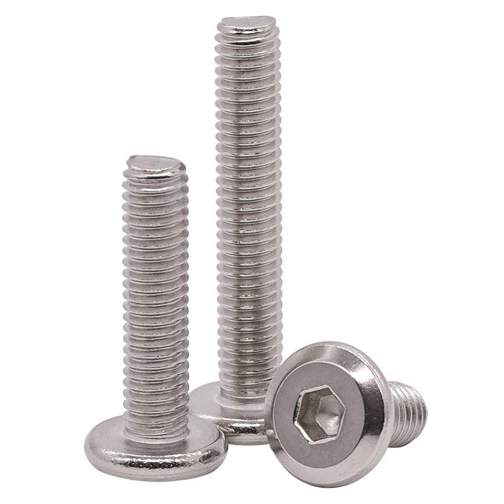 M8-1.25 x 90mm (6 PCS) Hex Socket Head Cap Screws Furniture Screws, 304 Stainless Steel 18-8, Round Head Connector Screws for Furniture,Binding Screws