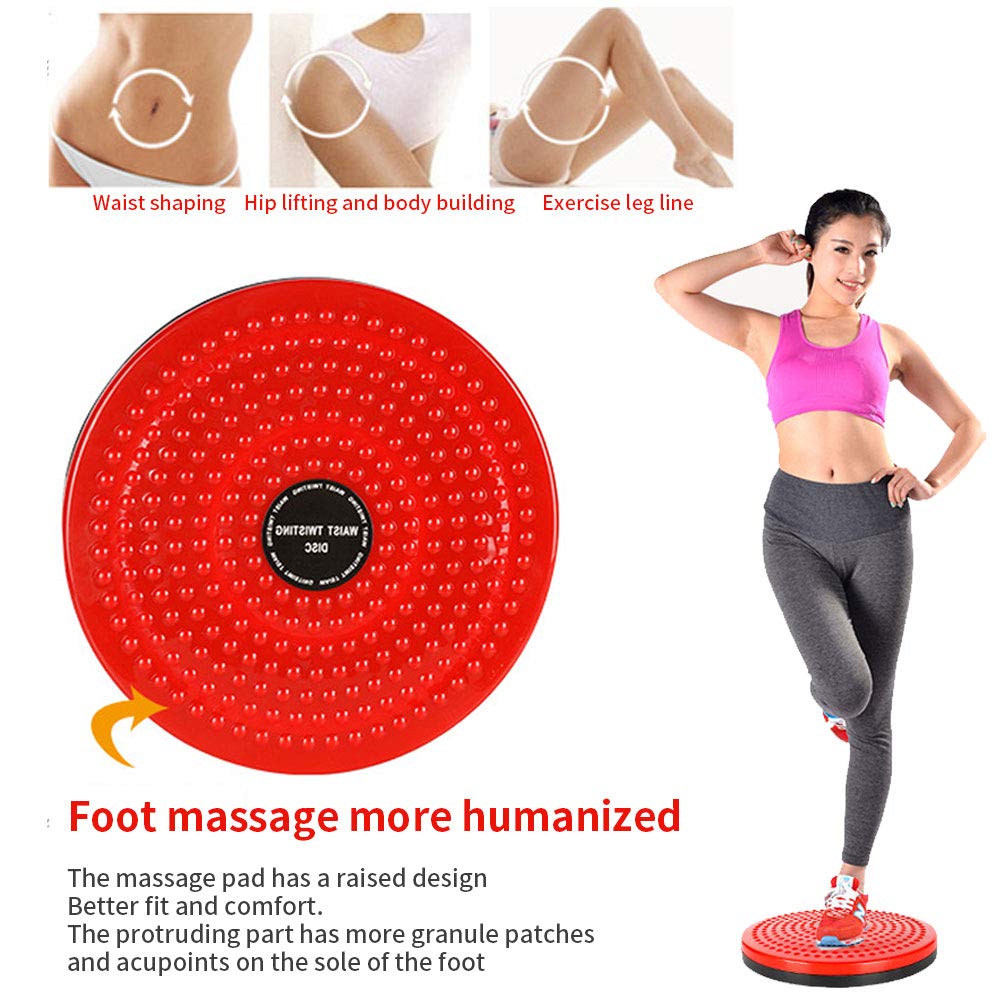 Twisting Waist Disc, Body Shaping Twisting Boards Waist Aerobic Exercise Fitness Slim Machine Rotating Board Female Twister Exercise Sports Equipment (Big Round Beads(Blue))