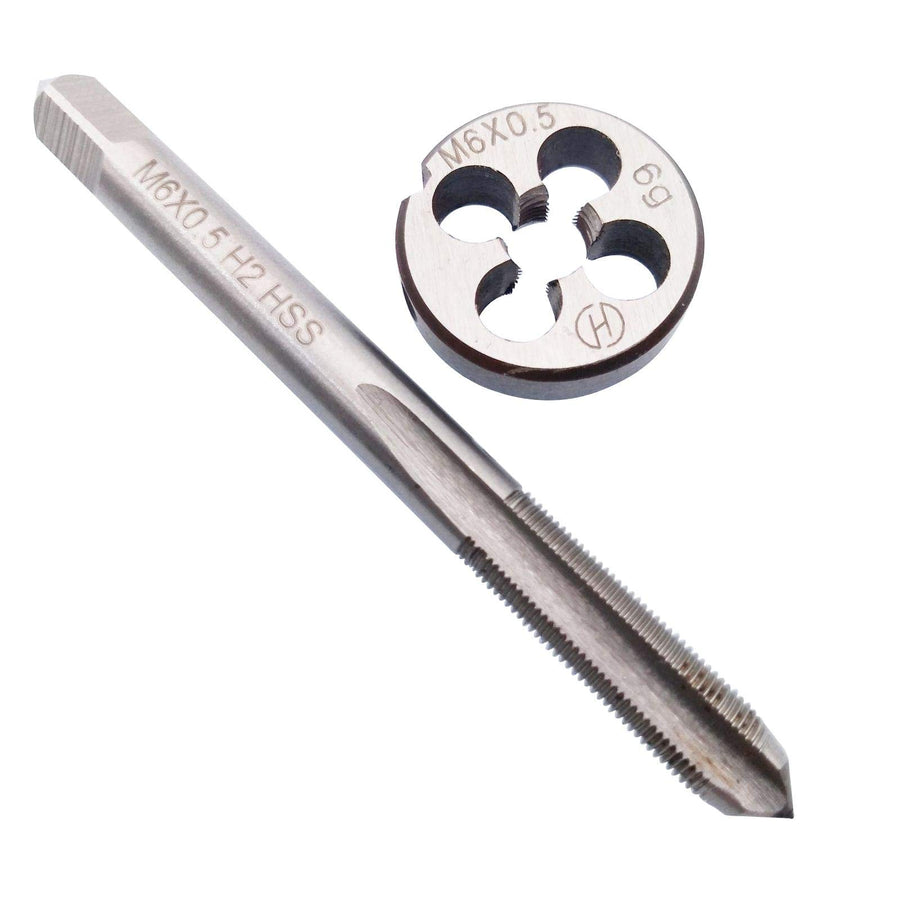 HSS M6 x 0.5mm Tap and M6 x 0.5mm Die Metric Thread Right Hand
