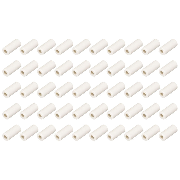 50pcs 2mm Dia Ceramic Tube Insulated Electronic Wire Bundle Heat Insulation Protection Single Bore