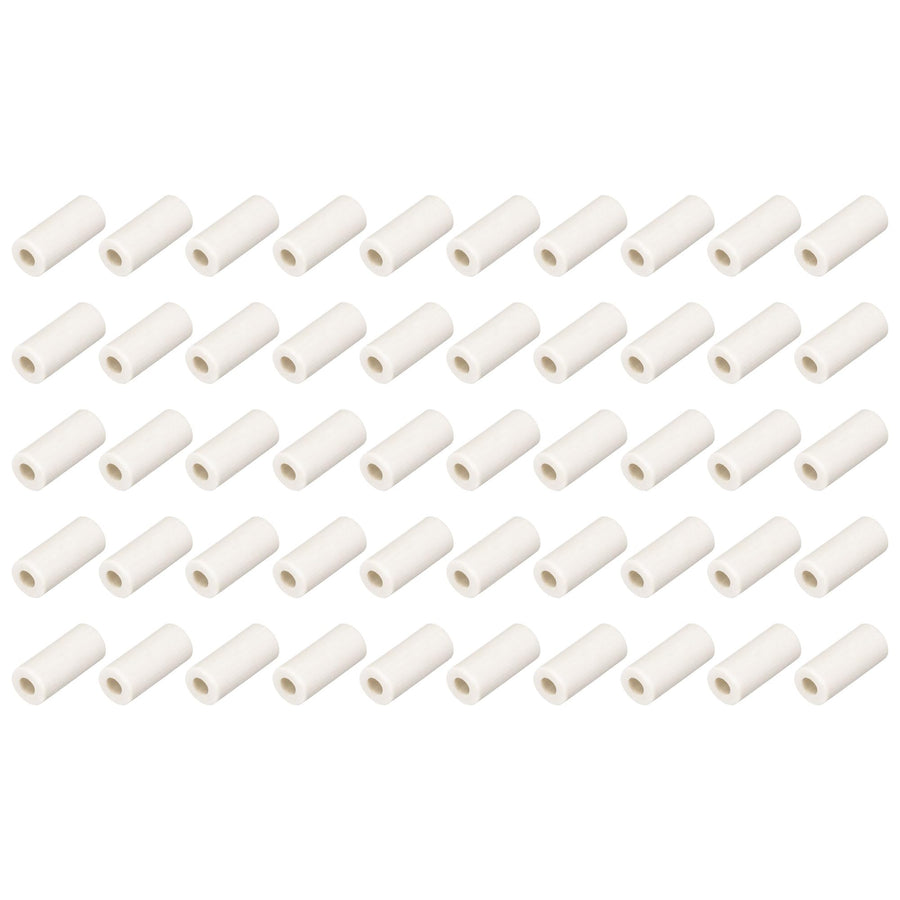 50pcs 2mm Dia Ceramic Tube Insulated Electronic Wire Bundle Heat Insulation Protection Single Bore