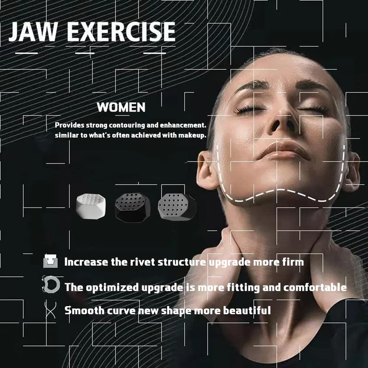 Jawline, Face Exerciser for Men & Women,3 Resistance Levels (6pcs) Silicone Tablet, Powerful Jaw Trainer ,Slims &Tones the Face, Black