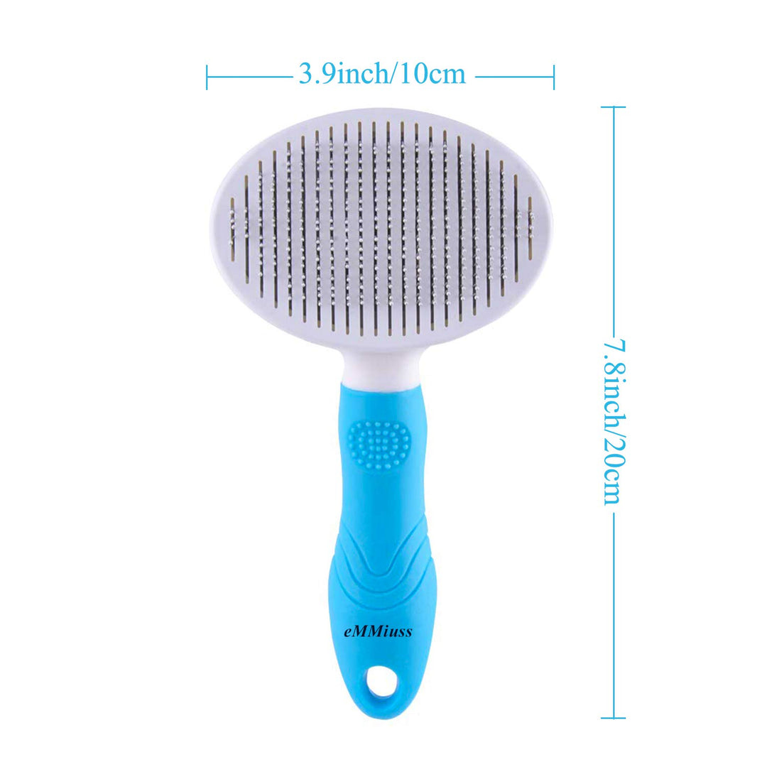 Cat Brush for Shedding, Self Cleaning Slicker Brush - Skin Friendly Deshedding Grooming Tool for Dogs Cats Rabbit Massage Removes Loose Undercoat