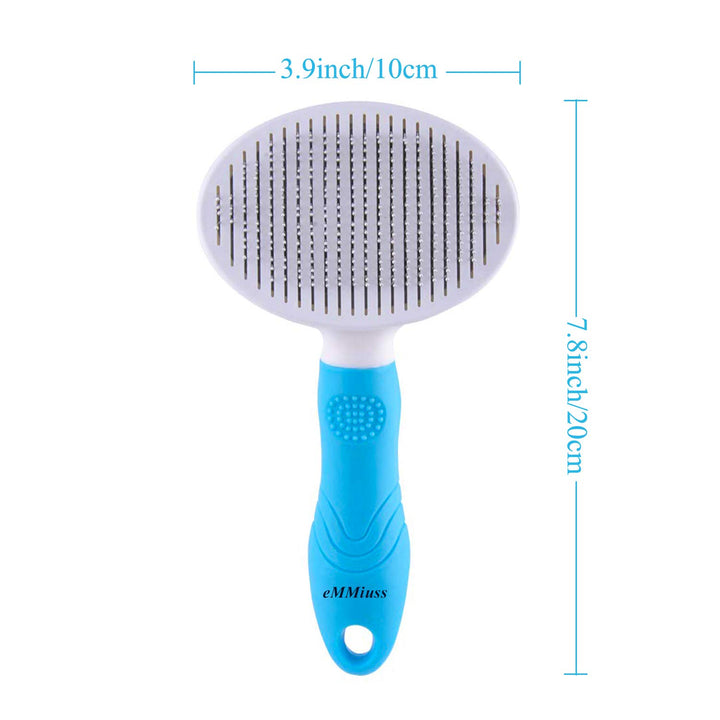 Cat Brush for Shedding, Self Cleaning Slicker Brush - Skin Friendly Deshedding Grooming Tool for Dogs Cats Rabbit Massage Removes Loose Undercoat