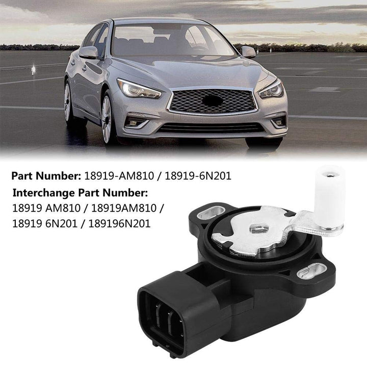 Throttle Position Sensor, 18919-AM810 Accelerator Pedal Throttle Position Sensor for Nissan 350Z 03-09 Infiniti G35/FX35, Black