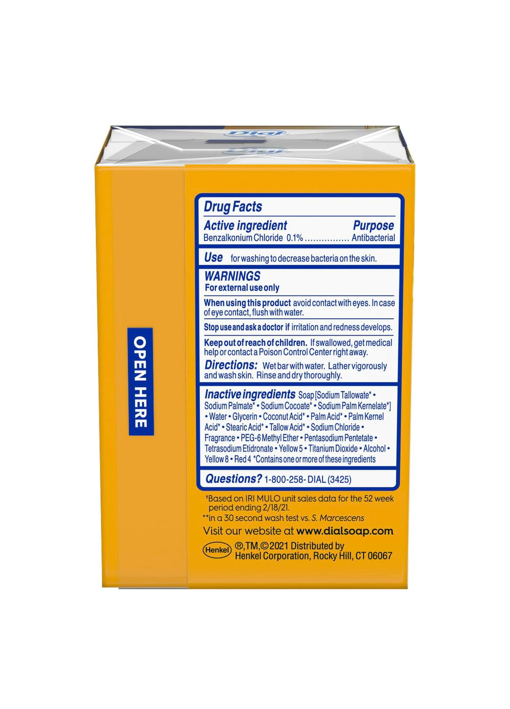 Gold Antibacterial Deodorant Soap, 2 pack, Total Net Wt 6.4 oz
