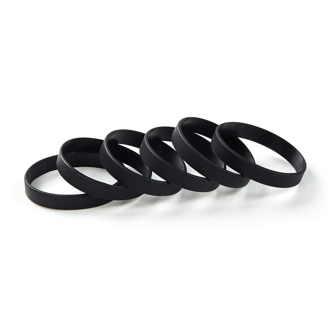 Wholesale 6pcs/pack Single Colors Silicone Wristbands Rubber Bracelets