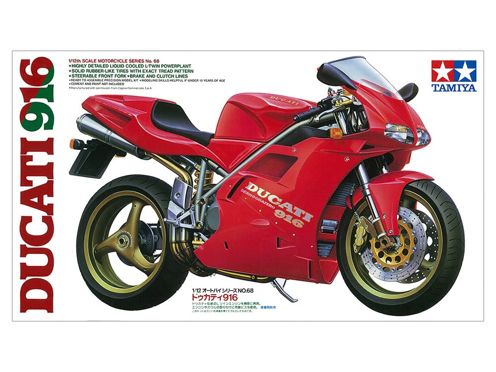 Tamiya 300014068 Ducati Desmo Vehicle 14068 916, Multicoloured, Mittel