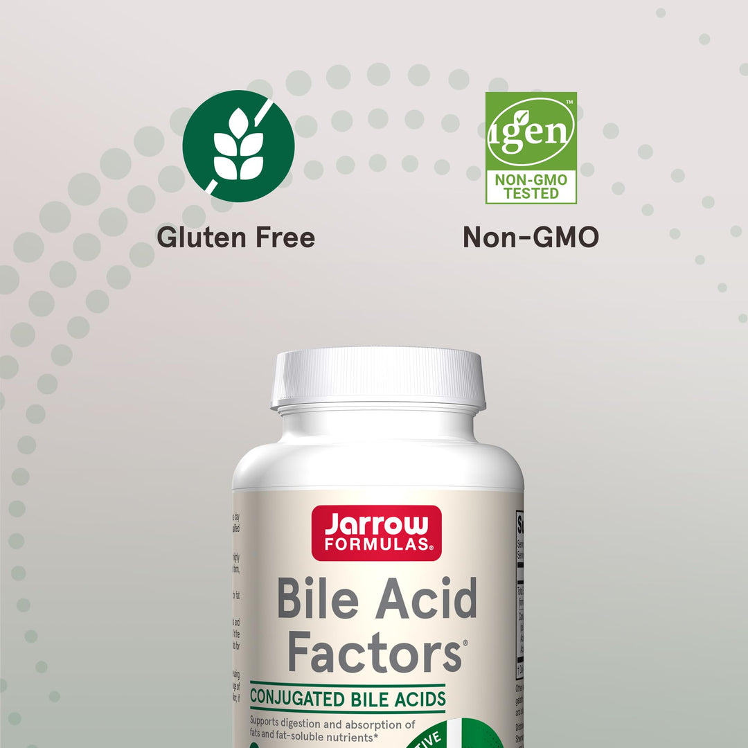 Bile Acid Factors 1000 mg With Conjugated Bile Acids, Dietary Supplement for Digestion Support and Absorption of Fats & Fat-Soluble Nutrients, 120 Capsules, 30 Day Supply