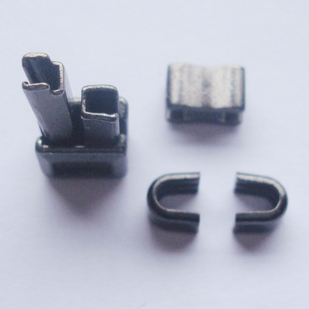 2 sets gun metal #8 metal zipper head box zipper sliders retainer insertion pin easy for zipper repair,Zipper Repair Kit (#8)