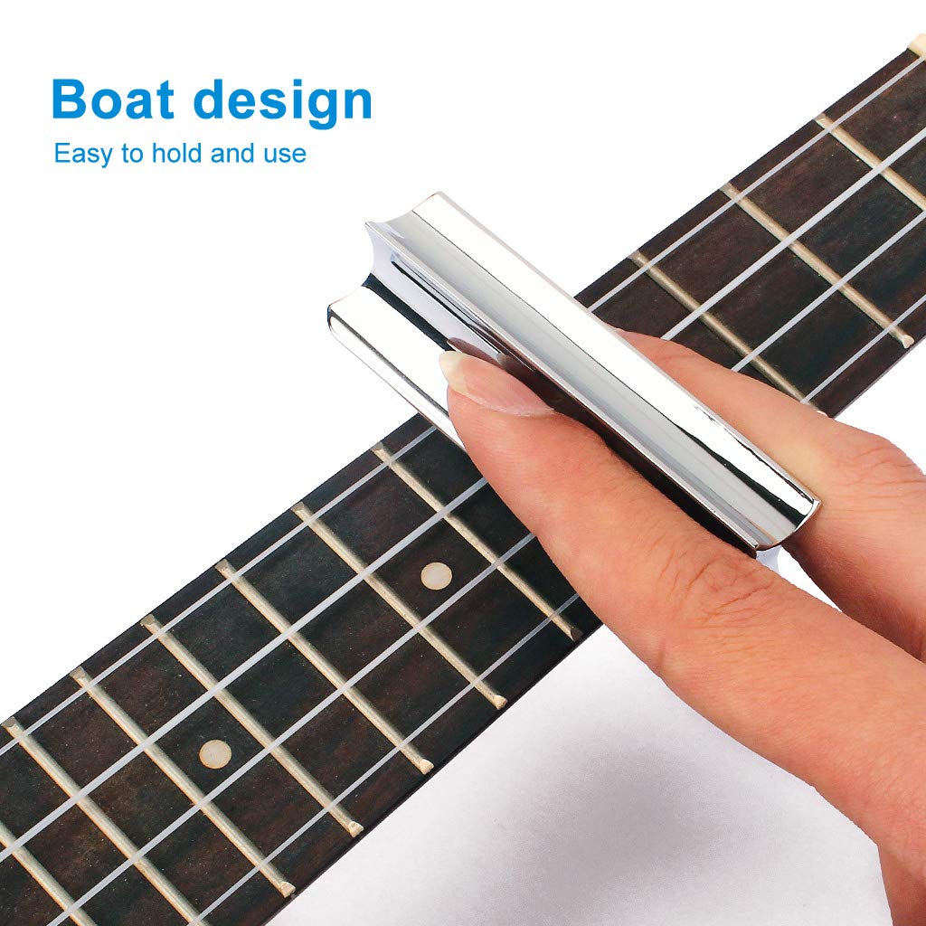 Stainless Steel Guitar Slide Tone Bar for Dobro, Lap Steel Guitar, Hawaiian Guitar, Electric Guitar Accessories - Chrome