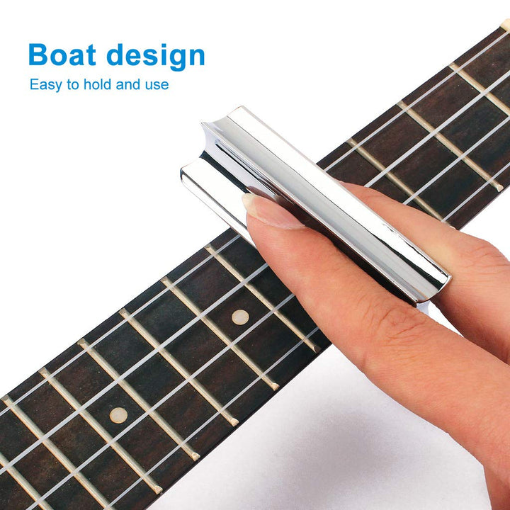 Stainless Steel Guitar Slide Tone Bar for Dobro, Lap Steel Guitar, Hawaiian Guitar, Electric Guitar Accessories - Chrome