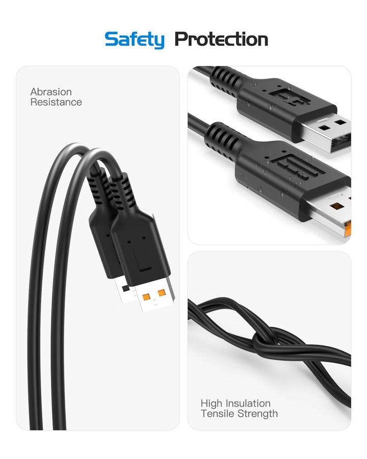 Power Cord Cable Fit for Lenovo Yoga Ideapad MIIX 3 Pro 1370 1170 1470, 700 900 900S 700S 710, ADL40WCC Laptop