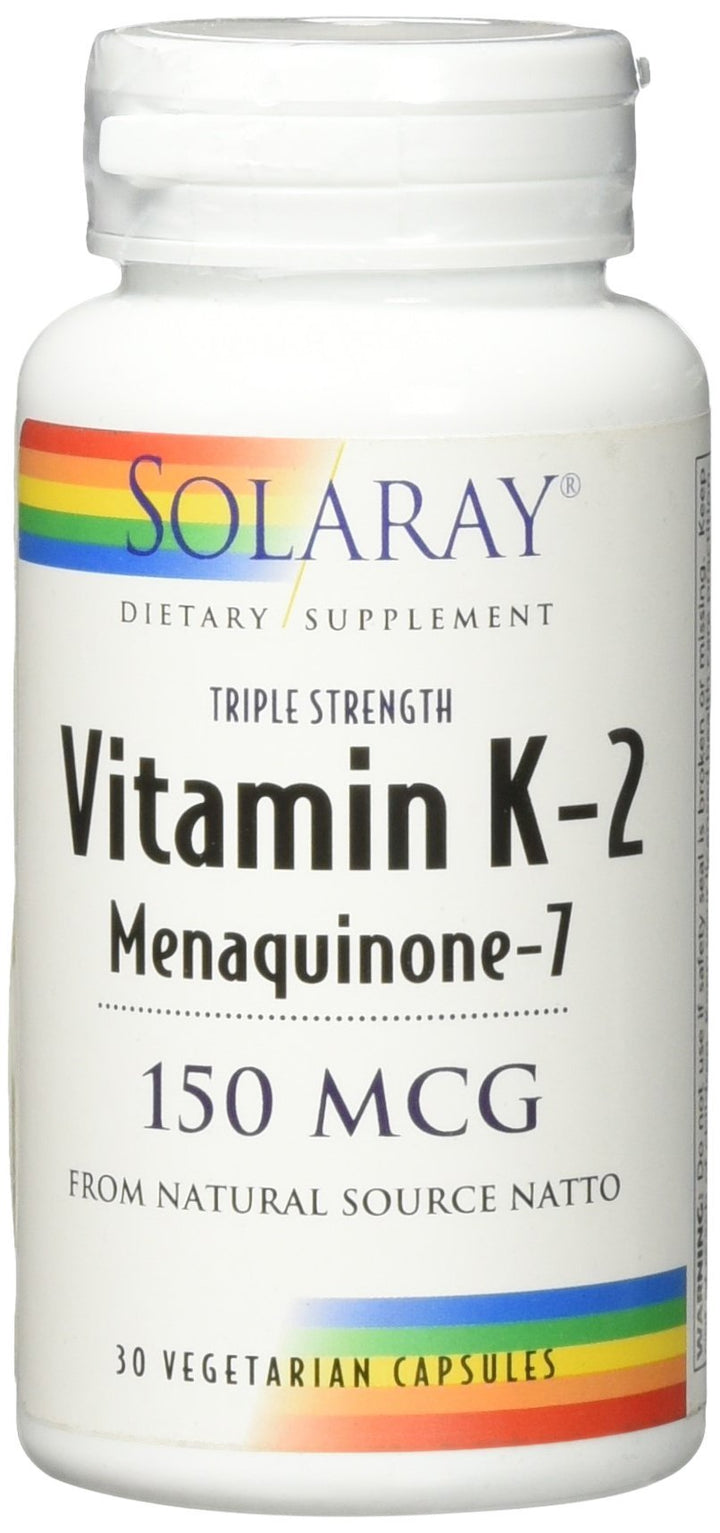 Triple Strength Vitamin K-2 as MK-7, 150 mcg | Heart & Bone Health, Vascular Function Support | 30ct