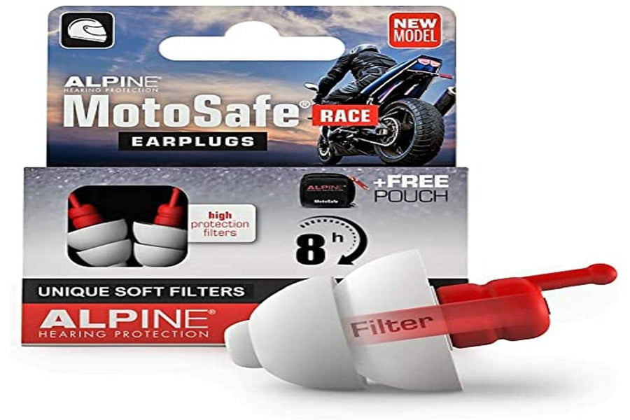 MotoSafe Race - Motorcycle Ear Plugs for Wind Noise Reduction - 20dB - Motorcycle Hearing Protection - Ultra Soft Comfortable Motorcycle Hearing Protection - 1 Pair