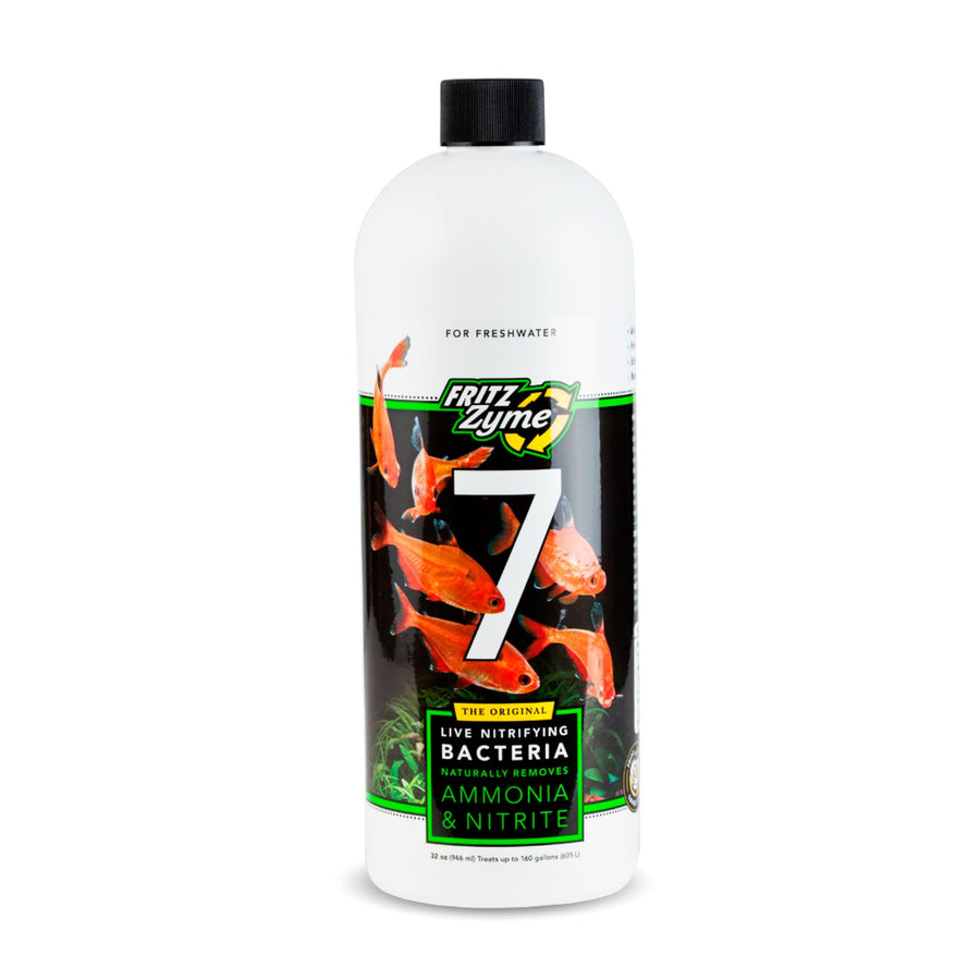 FritzZyme 7 Live Nitrifying Bacteria Naturally Removes Amonia & Nitrite for Freshwater Fish (32-Ounce)
