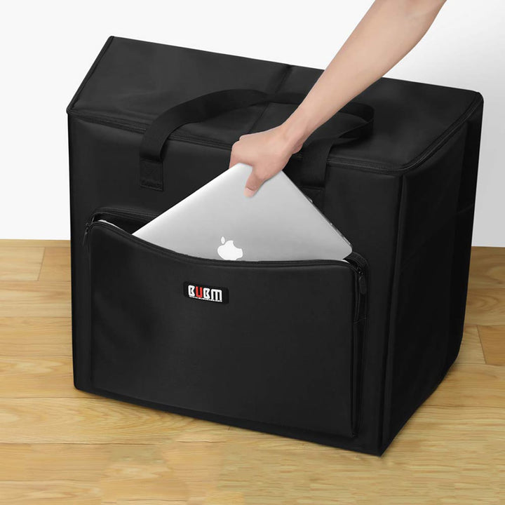 Desktop Computer Carrying Case, Padded Nylon Carry Tote Bag for Transporting Computer Tower PC Chassis,Monitor(Up to 27 inch),Keyboard,Cable and Mouse
