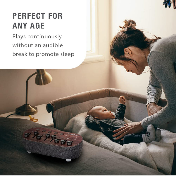 White Noise Sound Machine Mixer, Layer and Mix 8 Soothing Sounds and 7 Night-Light Colors, Rechargeable Small Travel Sound Machine, Auto-Off Timer