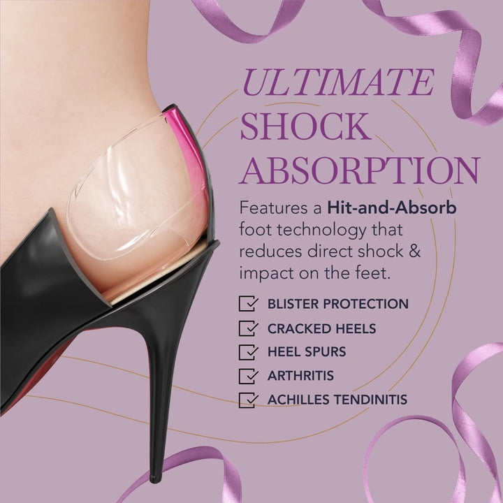 Silicone Heel Protector, Heel Grips/Heel Pads for Shoes, Shoe Inserts for Women Heels/Shoe Inserts for Shoes That are Too Big High Heel Cushion Inserts Women (Natural (8 Pack))