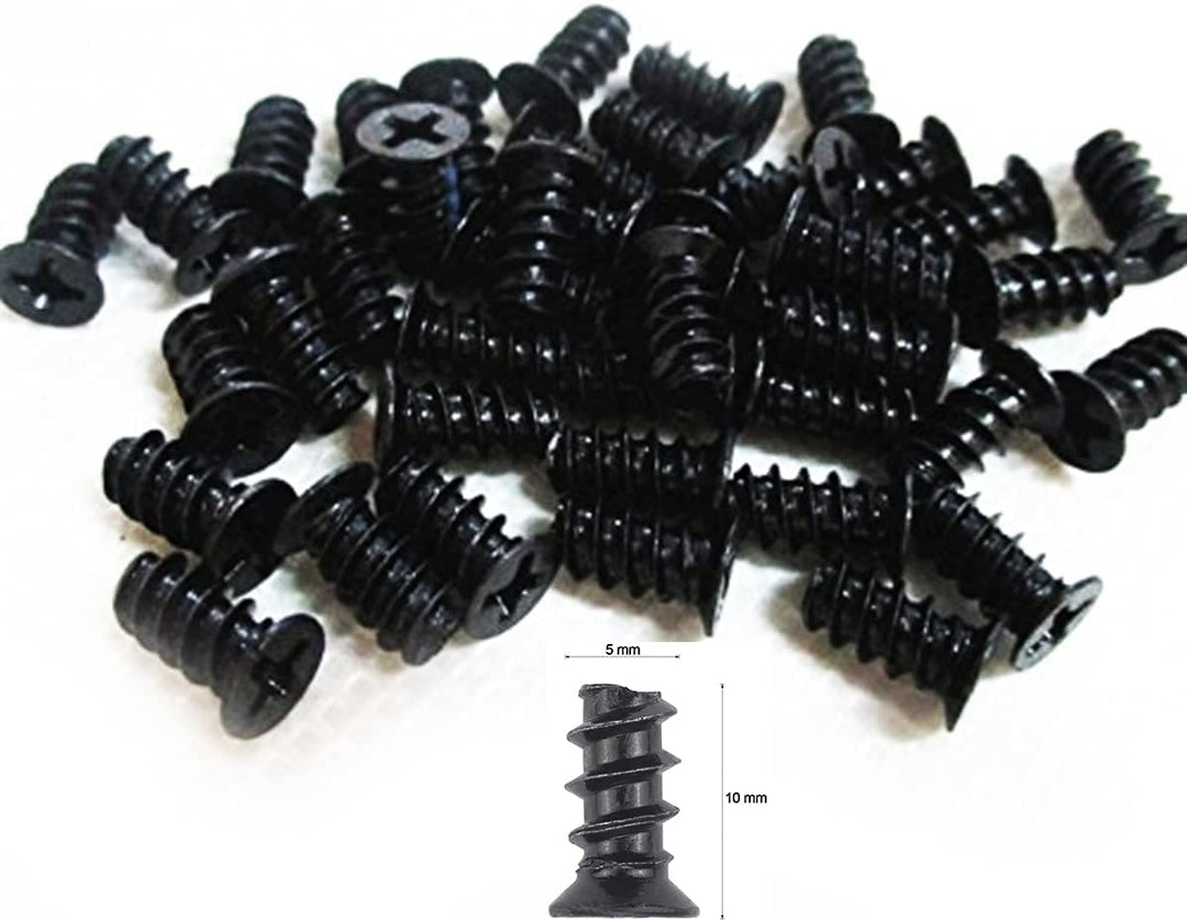 100pcs Computer Cooling Fan Mount Screws, M5x10 Black Computer PC Case Fan Screws Black for 70mm, 80mm, 90mm, 92mm, 120mm, 140mm PC Cooling Fan Mount Screws- Screw kit (FANSCREW)(120-19)