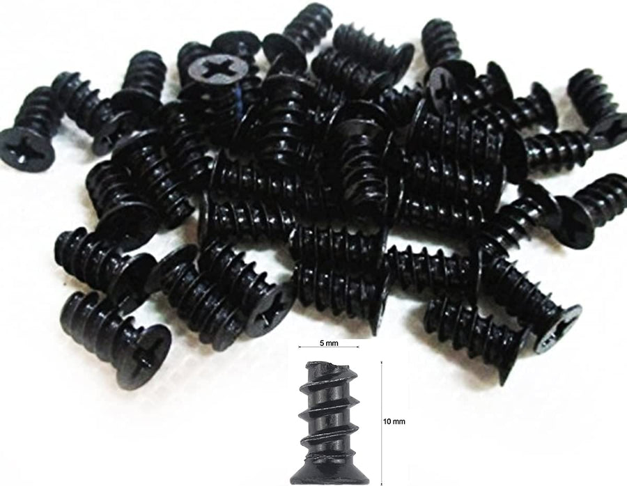 100pcs Computer Cooling Fan Mount Screws, M5x10 Black Computer PC Case Fan Screws Black for 70mm, 80mm, 90mm, 92mm, 120mm, 140mm PC Cooling Fan Mount Screws- Screw kit (FANSCREW)(120-19)