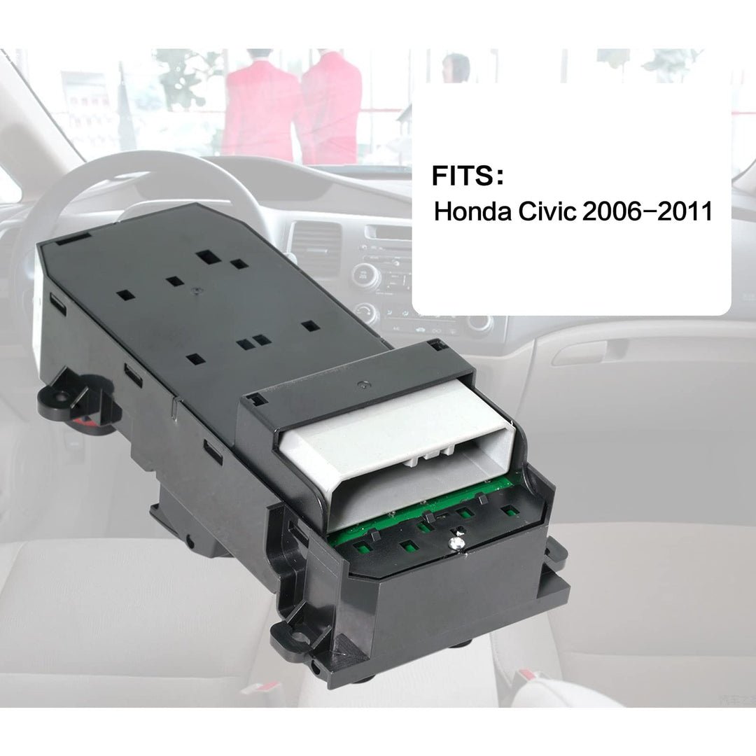 Power Master Window Controls Switch,Compatible with Honda Civic 2006-2011,Replacement #OE 35750-SNA-A11 35750-SNV-H51 Driver Side Window Controls Switch