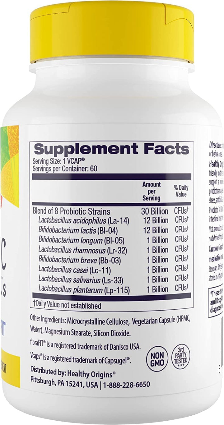 Probiotic 30 Billion CFUs - Shelf Stable Probiotics for Women and Men - Supports Gut Health - Probiotics for Digestive Health - 60 Veggie Capsules