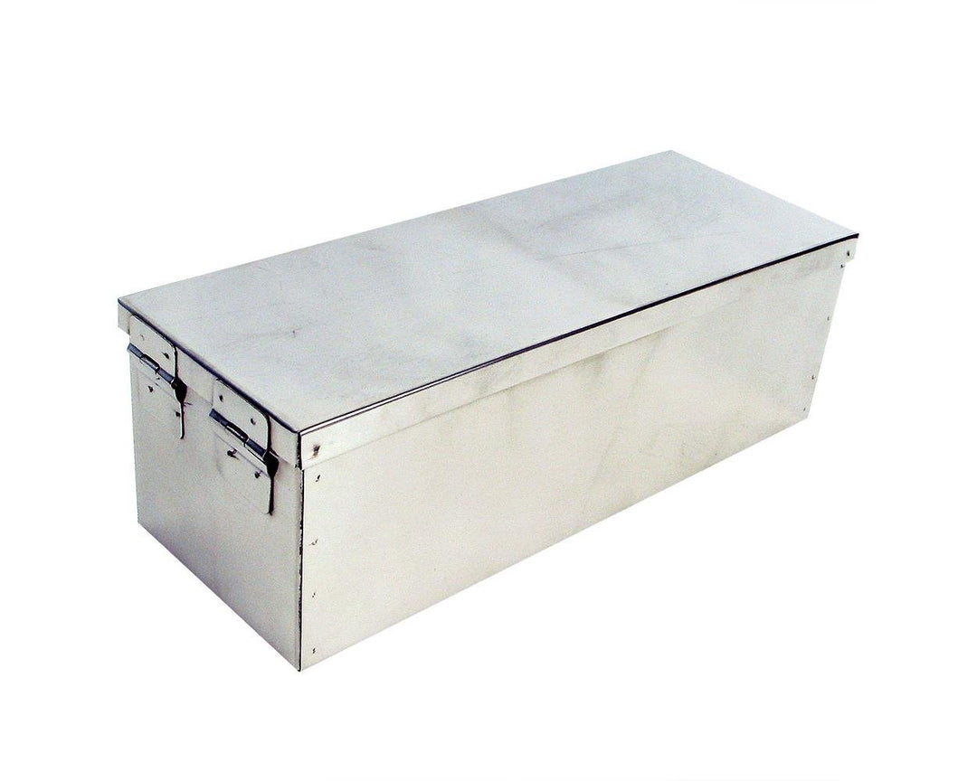 75-500 12 Metal Storage Lock Box Safe with Handle for Cash, Jewelry, Heirlooms, Passports, and Other Valuables for Home, Office, or Car, Silver