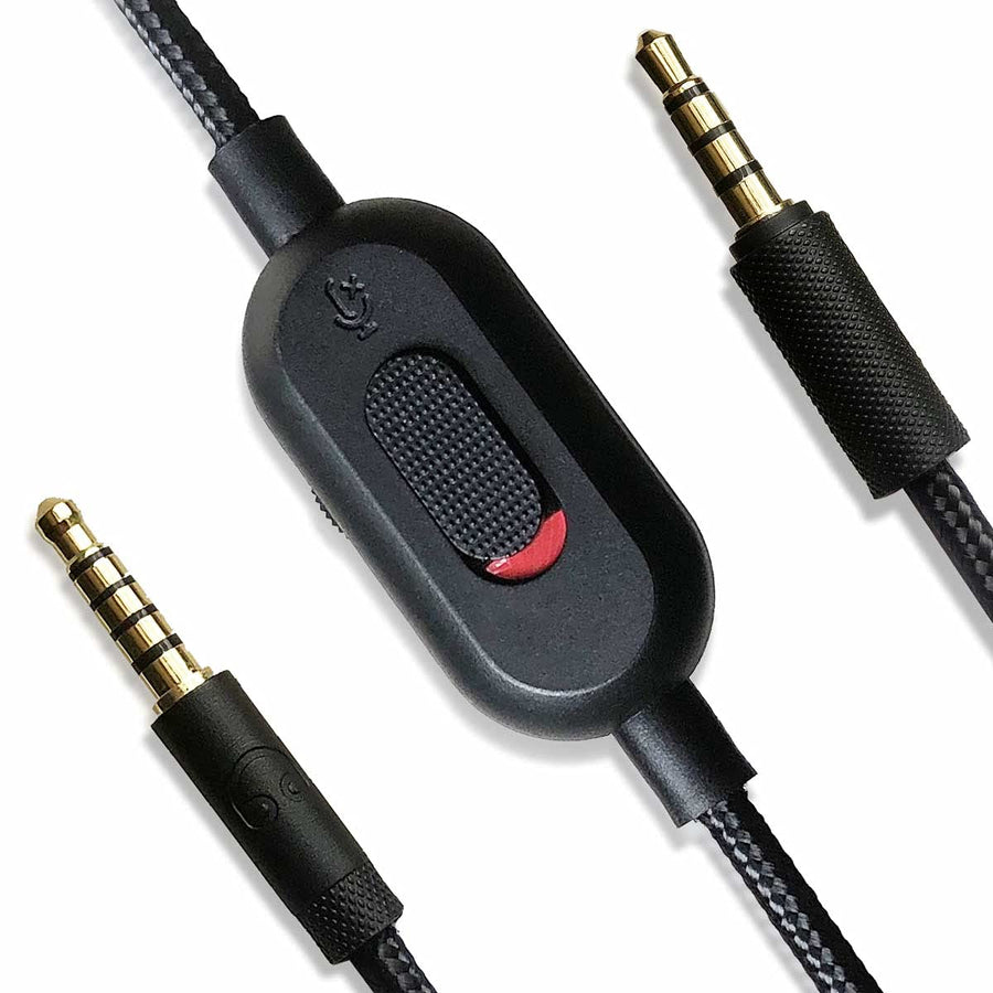 Replacement Audio Aux Cord Cable Compatible with Logitech Wired G Pro/G Pro X/G433/G233 Gaming Headset, G433 Cable Aux Cord Replacement with Inline Mic and Volume Control(6.5FT/2Meter, Black)