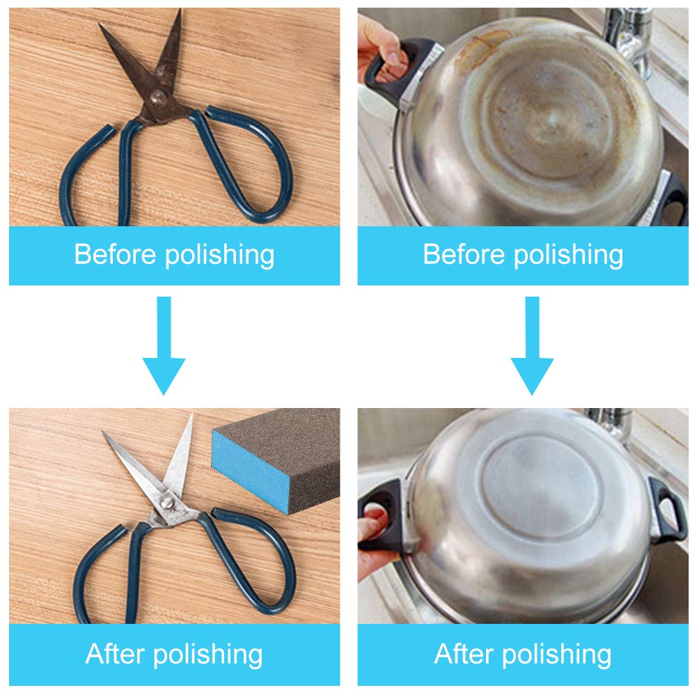 Sanding Sponges 4 Pack Wet and Dry Dual-use, Coarse and Fine Sanding Blocks - 60/100/180/220 Grits 4 Different Specifications, Washable and Reusable, Ideal for Wood Metal Wall Polish