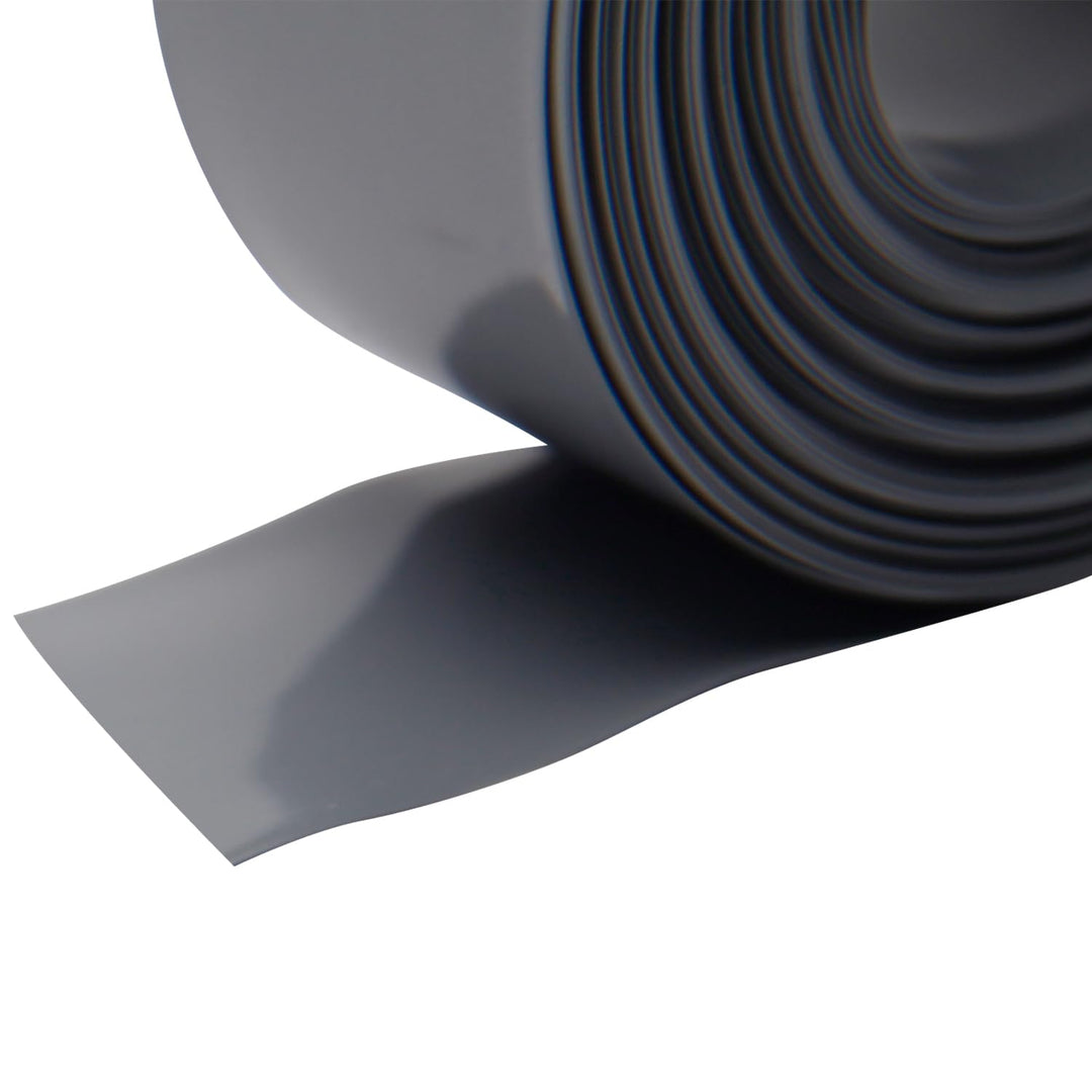 1Pcs Width 1.16 inch, Length 0.39 inch Wrap PVC, Battery Shrink Wrap PVC Heat Shrink Tubing Flat Electric Insulation for Big Battery Pack Power Gray