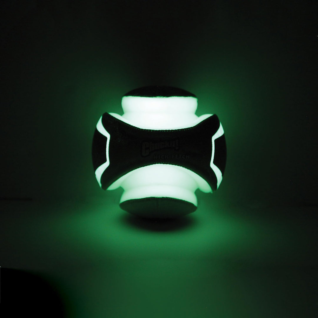 Kick Fetch Max Glow Ball, Large (8 Inch) Glow in the Dark Dog Toy