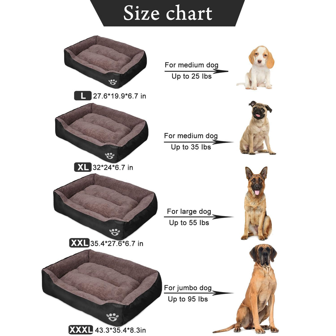 Orthopedic Dog Beds, Rectangle,Washable, Warming, Comfortable and Breathable Pet Sofa for Medium Dogs